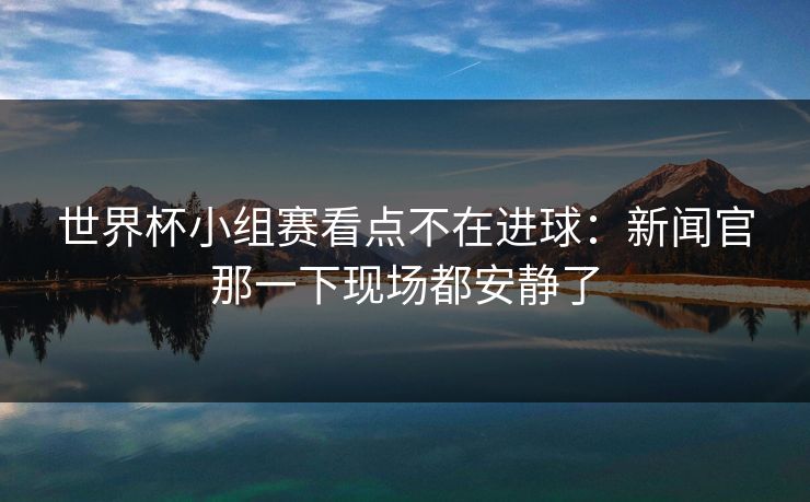 世界杯小组赛看点不在进球:新闻官那一下现场都安静了 第1张 世界杯小组赛看点不在进球:新闻官那一下现场都安静了 第1张