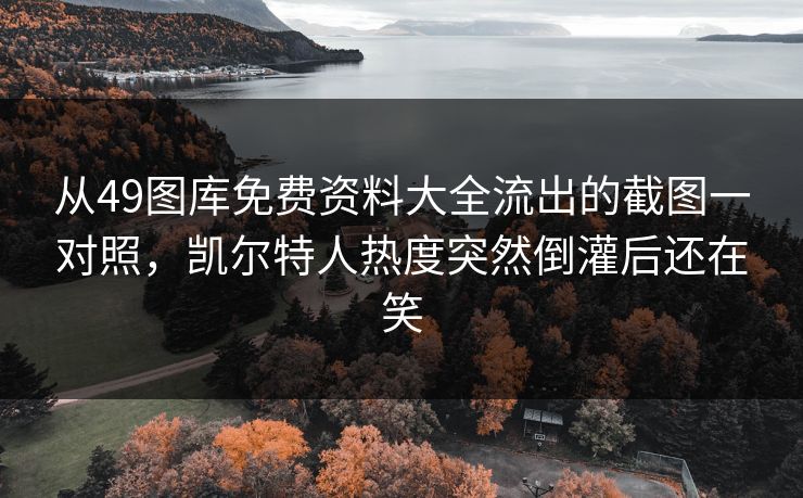 从49图库免费资料大全流出的截图一对照，凯尔特人热度突然倒灌后还在笑  第1张